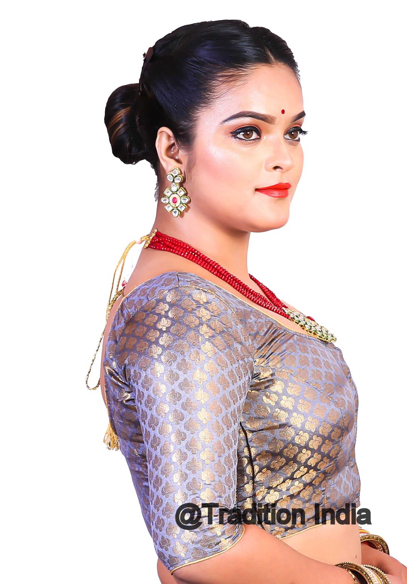 Ready To Wear Grey Blouse, Designer Saree Blouse, Indian Saree Blouse, Readymade Sari Blouse, Saree Blouse