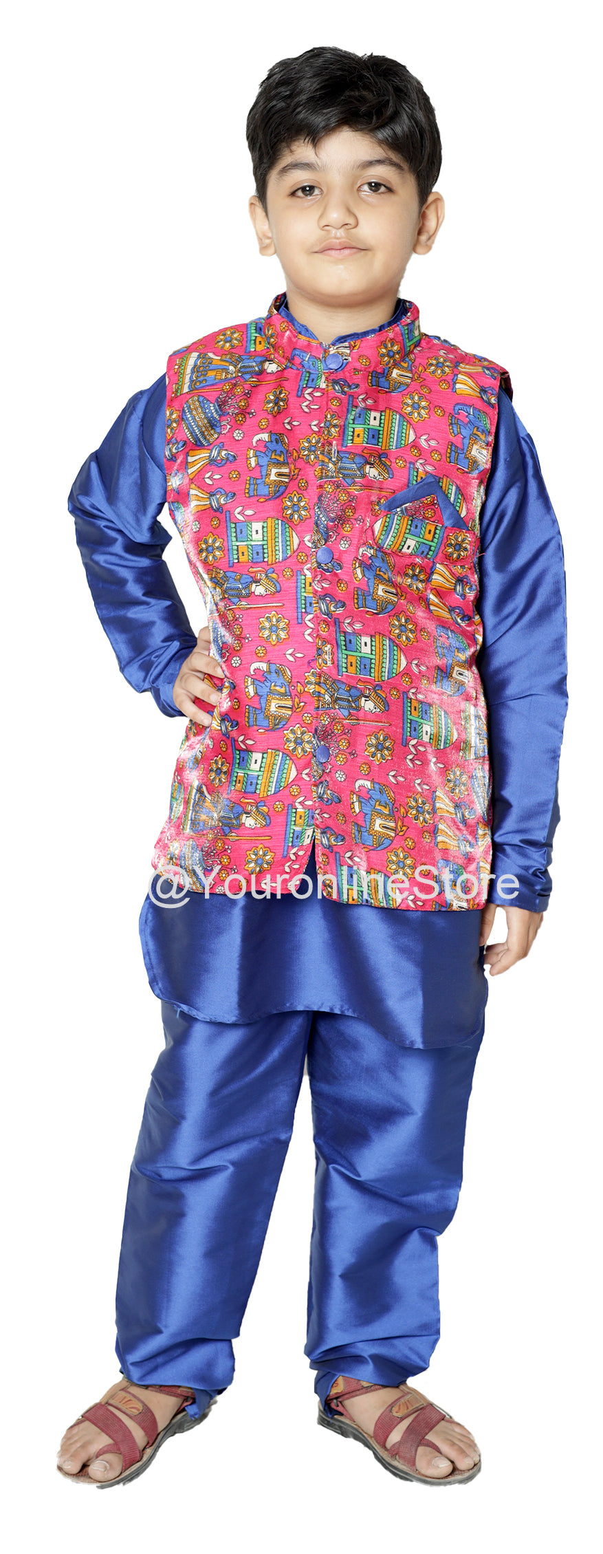 Readymade Chanderi Silk Dhoti Kurta, Kurta Pajama, Ready To Wear Traditional Kids, Rakhi Dresses For Boys