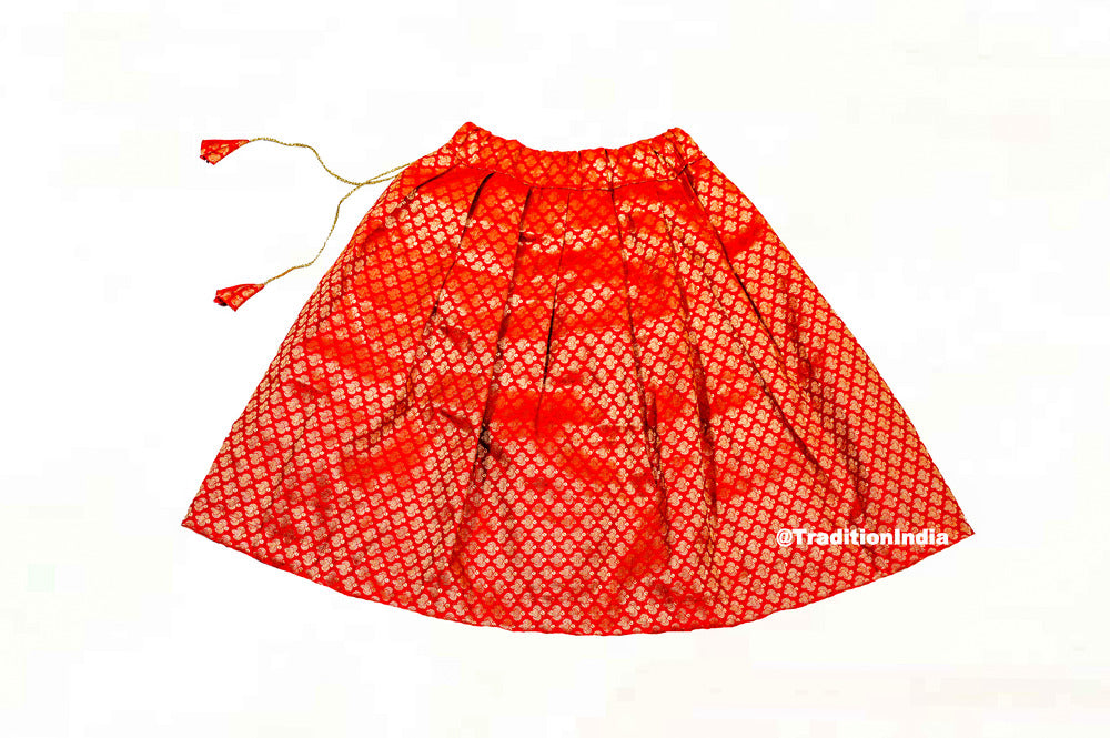 Red Chanderi Silk Lehenga Blouse, Indian Kids Dresses, Designer Lehenga Choli, Girls Lehenga Choli, Kids Outfits, Baby Girls Lehenga