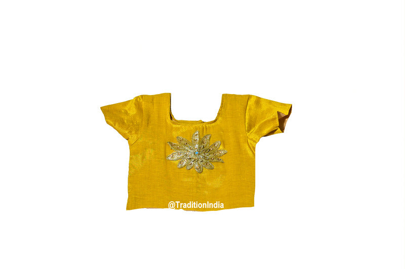 Designer Green & Golden  Girls Lehenga Choli Set, Indian Kids Dresses, Designer Lehenga Blouse, Girls Lehenga Choli, Kids Outfits, Baby Girls Lehenga