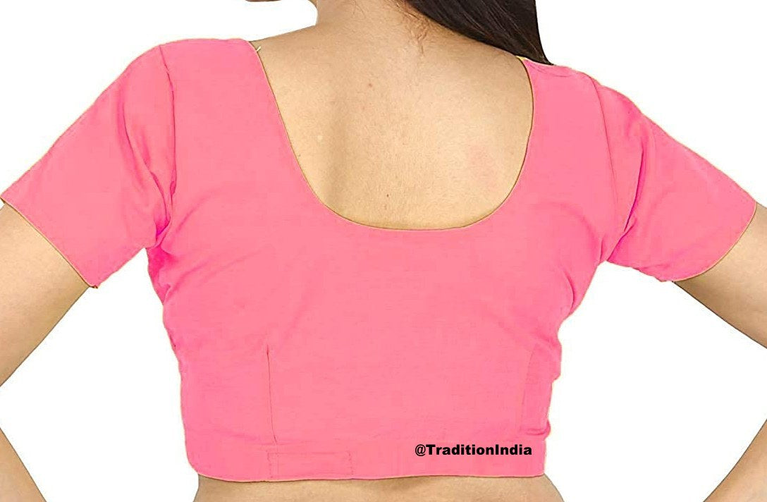 Baby Pink Cotton Saree Blouse, Rubia Cotton Saree Blouse, Readymade Saree Blouse, Designer Sari Blouse, Saree Blouse Traditional Indian Saree Blouse, Indian Blouse