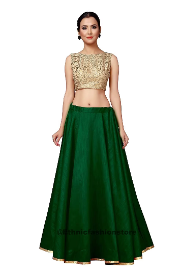 Green Full Flare Skirt, Bollywood Skirt, Dance Skirts, Bollywood skirt, Long Skirts,Indian Short Skirts, Belly Dance Skirts, Indian skirts