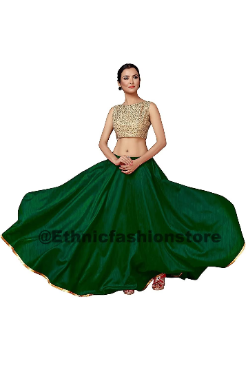 Green Full Flare Skirt, Bollywood Skirt, Dance Skirts, Bollywood skirt, Long Skirts,Indian Short Skirts, Belly Dance Skirts, Indian skirts