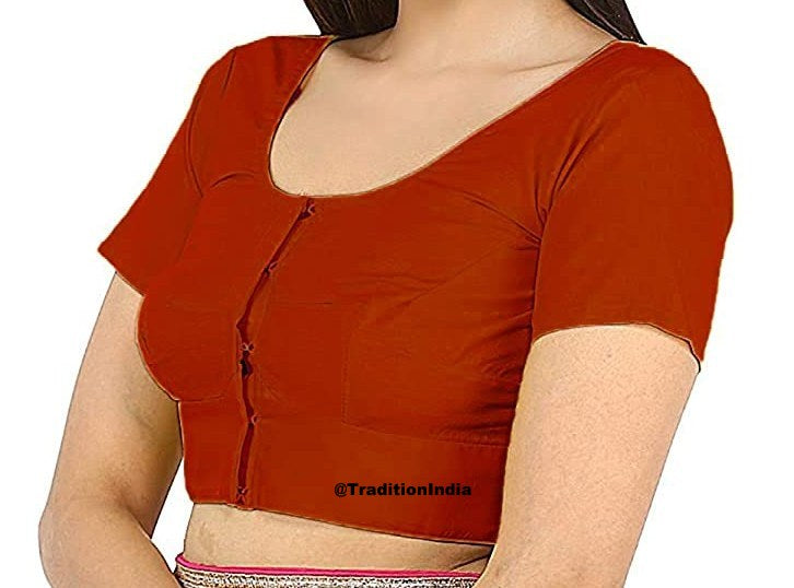 Maroon Cotton Saree Blouse, Rubia Cotton Saree Blouse, Readymade Saree Blouse, Designer Sari Blouse, Saree Blouse Traditional Indian Saree Blouse, Indian Blouse