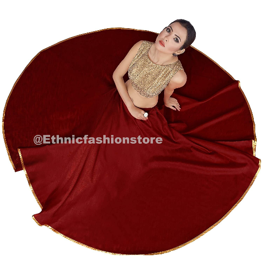 Maroon Full Flare Skirt, Bollywood Skirt, Dance Skirts, Bollywood skirt, Long Skirts,Indian Short Skirts, Belly Dance Skirts, Indian skirts