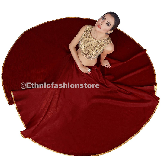 Maroon Full Flare Skirt, Bollywood Skirt, Dance Skirts, Bollywood skirt, Long Skirts,Indian Short Skirts, Belly Dance Skirts, Indian skirts