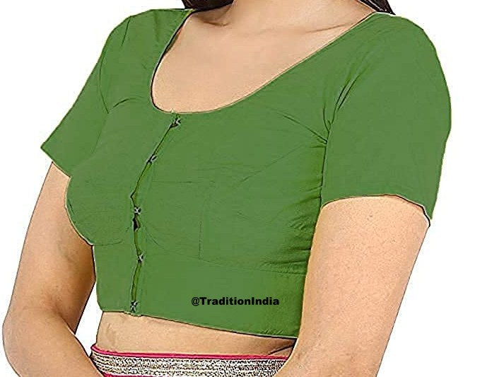 Olive Green Saree Blouse, Rubia Cotton Saree Blouse, Readymade Saree Blouse, Designer Sari Blouse, Saree Blouse Traditional Indian Saree Blouse, Indian Blouse