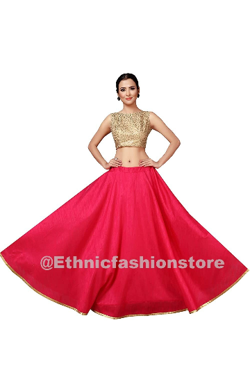Hot Pink Full Flare Skirt, Bollywood Skirt, Dance Skirts, Bollywood skirt, Long Skirts,Indian Short Skirts, Belly Dance Skirts, Indian skirts