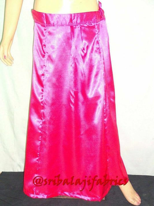 Pink Saree Petticoat, Satin Sari Petticoat, Saree Inskirt, Indian Sari Petticoat