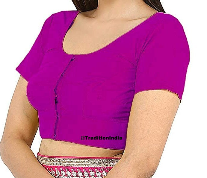 Purple Cotton  Saree Blouse, Rubia Cotton Saree Blouse, Readymade Saree Blouse, Designer Sari Blouse, Saree Blouse Traditional Indian Saree Blouse, Indian Blouse