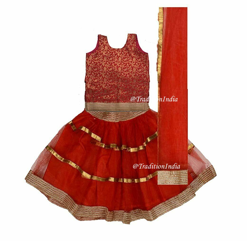 Designer Red Net Lehenga Choli, Green Girls Lehenga Choli, Kids Lehenga Blouse, Indian Kids Dresses, Kids Outfits, Baby Girls Lehenga