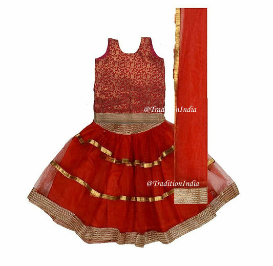 Designer Red Net Lehenga Choli, Green Girls Lehenga Choli, Kids Lehenga Blouse, Indian Kids Dresses, Kids Outfits, Baby Girls Lehenga