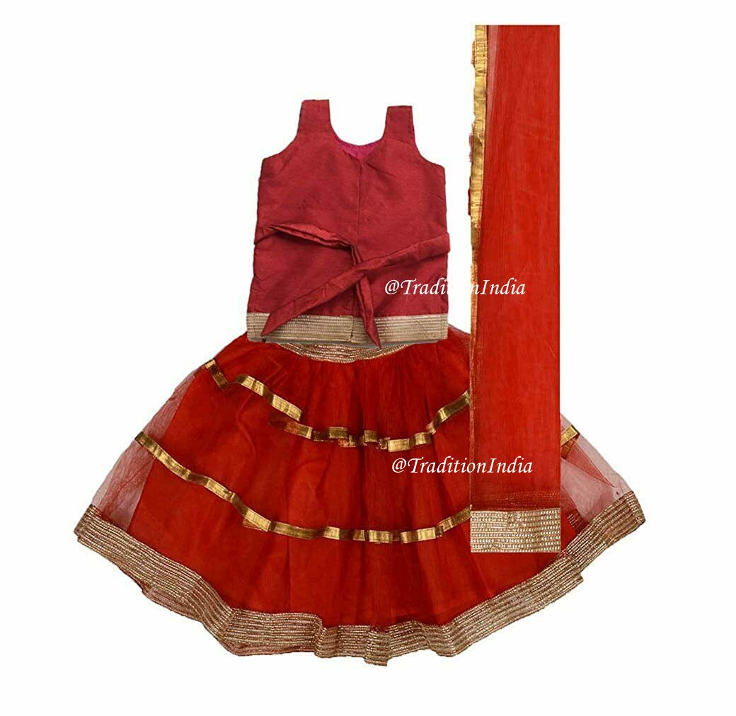 Designer Red Net Lehenga Choli, Green Girls Lehenga Choli, Kids Lehenga Blouse, Indian Kids Dresses, Kids Outfits, Baby Girls Lehenga
