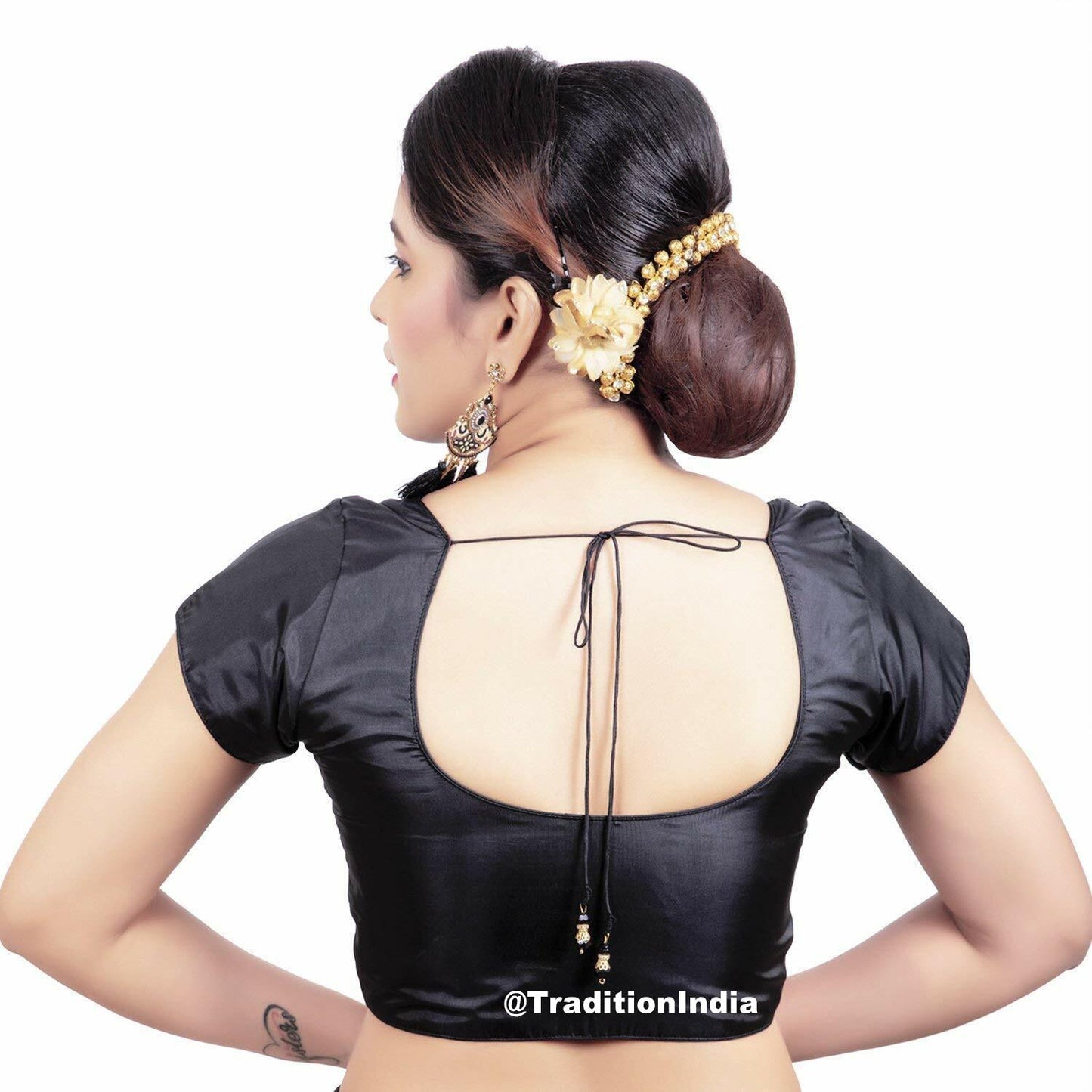 Ready To Wear Black Saree Blouse, Dupion Silk Saree Blouse, Readymade Saree Blouse, Designer Sari Blouse, Saree Blouse Traditional Indian Saree Blouse, Indian Blouse