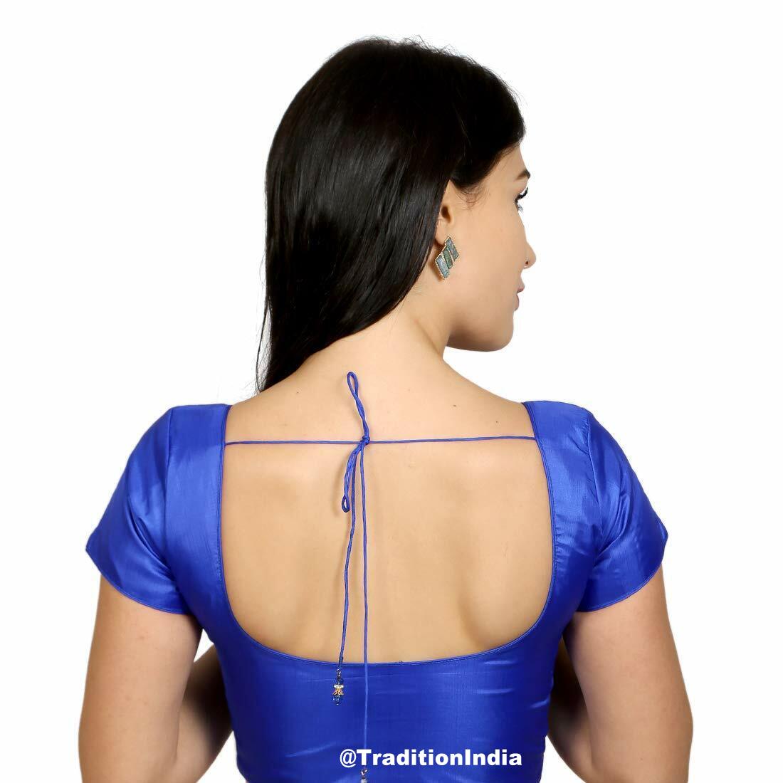 Royal Blue Saree Blouse, Dupion Silk Saree Blouse, Readymade Saree Blouse, Designer Sari Blouse, Saree Blouse Traditional Indian Saree Blouse, Indian Blouse