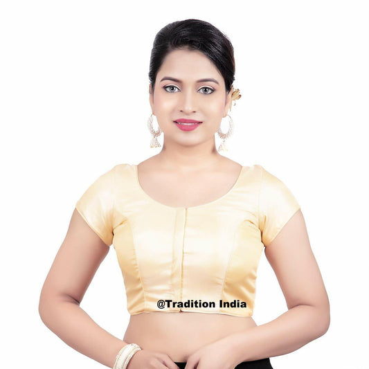 Golden Saree Blouse, Dupion Silk Saree Blouse, Readymade Saree Blouse, Designer Sari Blouse, Saree Blouse Traditional Indian Saree Blouse, Indian Blouse