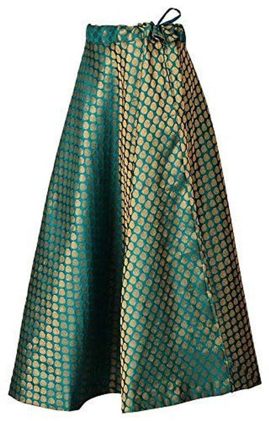 Teal Green Chanderi Silk Skirt, Ethnic Lehenga, Indian Long Skirt, Bollywood Skirt, Dance Skirt, Designer Skirts ,Wedding Dresses,