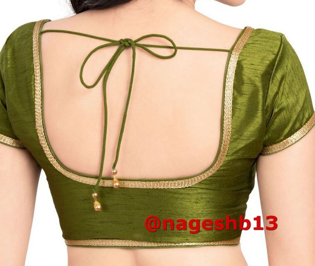 Designer Olive Green Saree Blouse, Dupion Silk Saree Blouse, Readymade Saree Blouse, Designer Sari Blouse, Saree Blouse Traditional Indian Saree Blouse, Indian Blouse