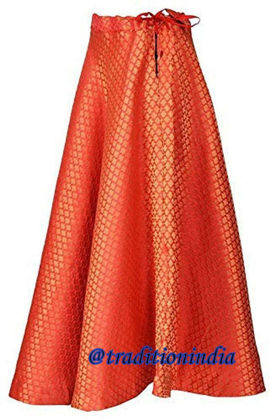 Ethnic Lehenga, Indian Long Skirt, Red Chanderi Silk Skirt, Bollywood Skirt, Dance Skirt, Designer Skirts ,Wedding Dresses,