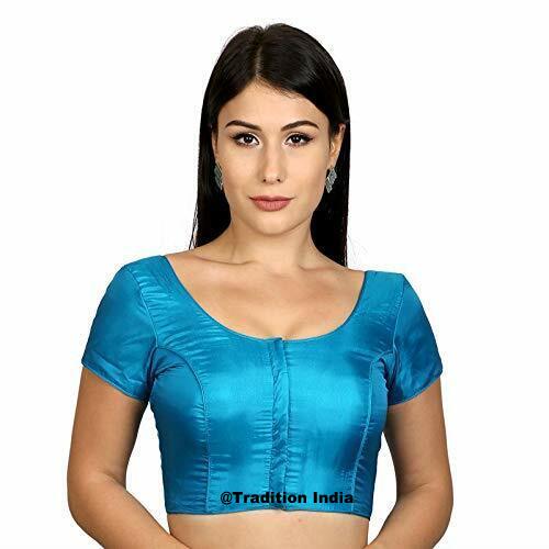 Turquoise Saree Blouse, Dupion Silk Saree Blouse, Ready To Wear Saree Blouse, Designer Sari Blouse, Saree Blouse Traditional Indian Saree Blouse, Indian Blouse