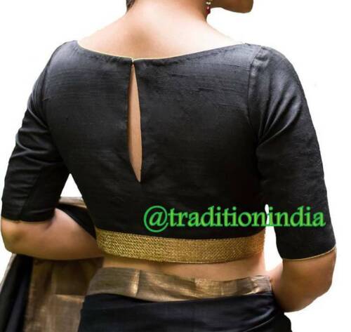 Designer Black Saree Blouse, Dupion Silk Saree Blouse, Readymade Saree Blouse, Designer Sari Blouse, Saree Blouse Traditional Indian Saree Blouse, Indian Blouse