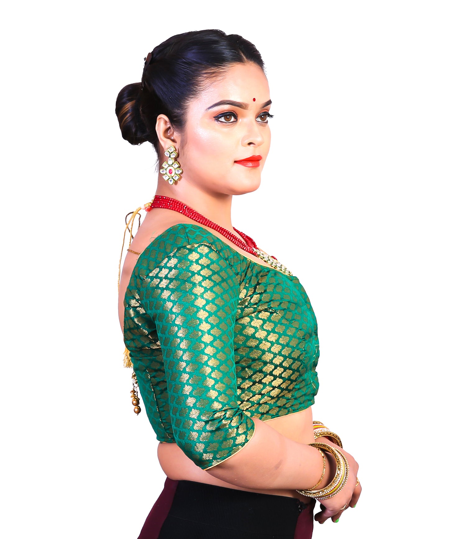 Green Saree Blouse,  Designer Saree Blouse, Indian Saree Blouse, Readymade Sari Blouse, Saree Blouse