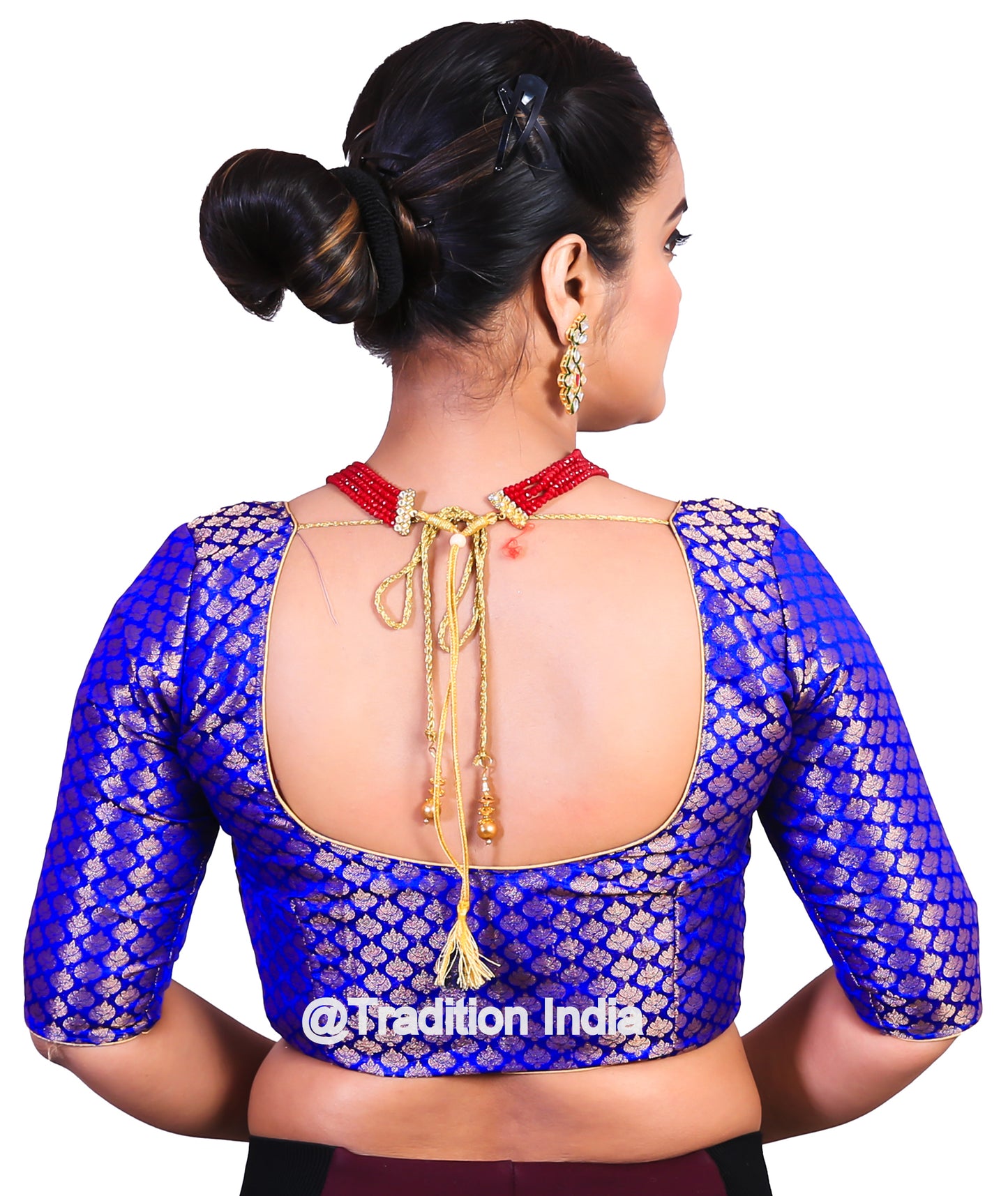 Royal Blue Designer Saree Blouse, Indian Saree Blouse, Readymade Sari Blouse, Saree Blouse