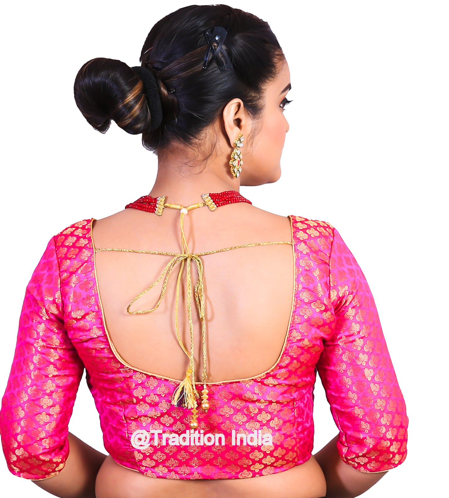 Hot Pink Readymade Saree Blouse, Indian Saree Blouse, Readymade Sari Blouse, Saree Blouse Traditional Indian Saree Blouse, Ready To Wear Blouse, Indian Blouse