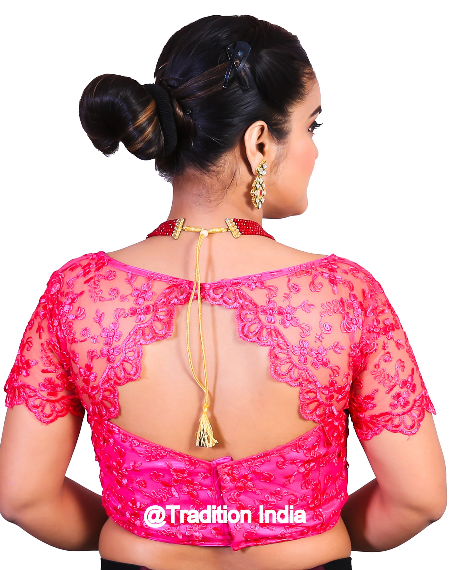 Readymade Hot Pink Saree Blouse, Indian Saree Blouse, Readymade Sari Blouse, Saree Blouse Traditional Indian Saree Blouse, Ready To Wear Blouse, Indian Blouse