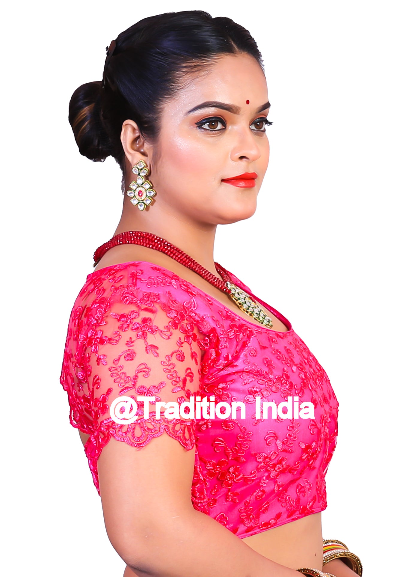 Readymade Hot Pink Saree Blouse, Indian Saree Blouse, Readymade Sari Blouse, Saree Blouse Traditional Indian Saree Blouse, Ready To Wear Blouse, Indian Blouse