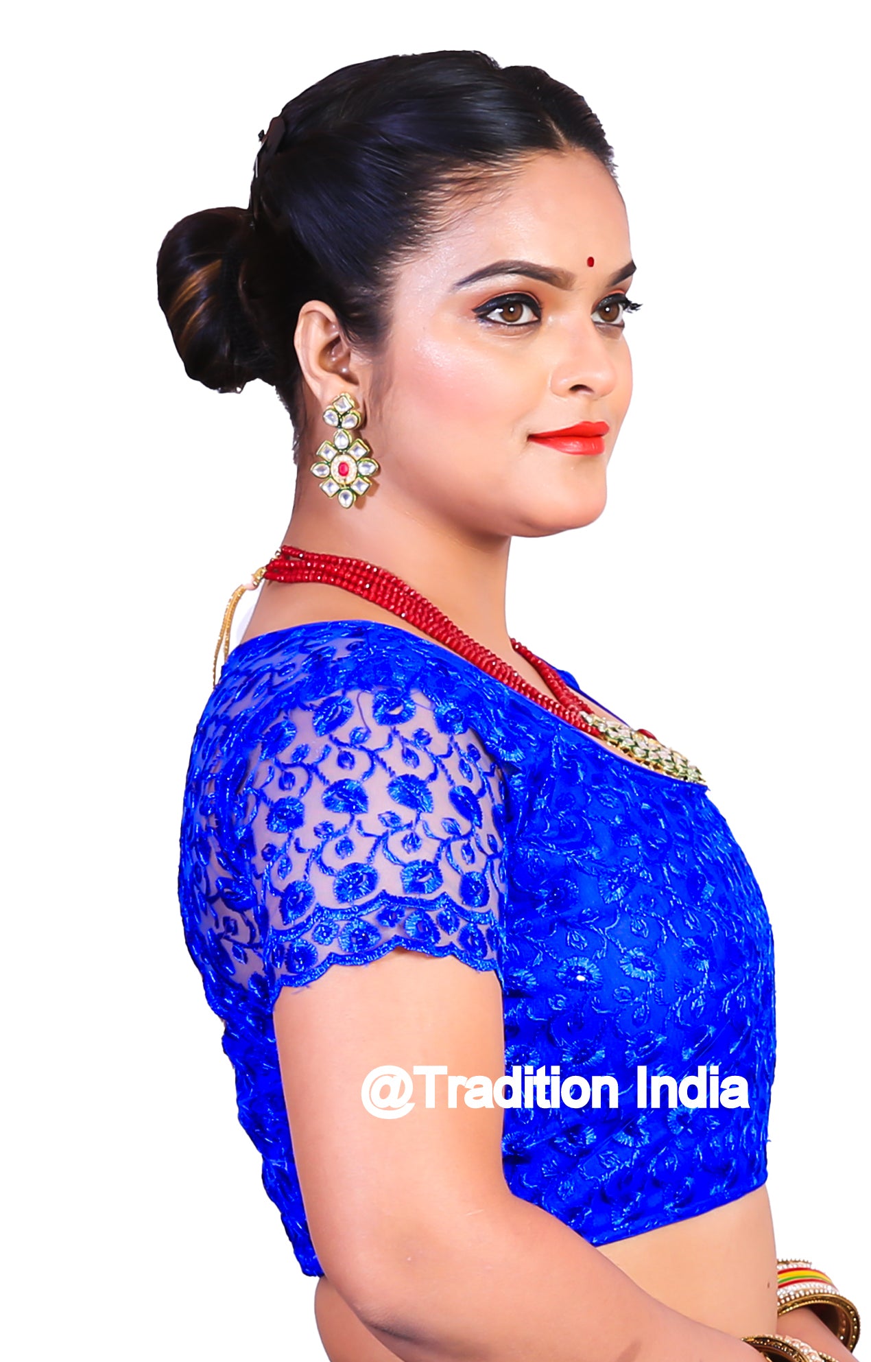 Readymade Royal Blue Saree Blouse, Indian Saree Blouse, Readymade Sari Blouse, Saree Blouse Traditional Indian Saree Blouse, Ready To Wear Blouse, Indian Blouse