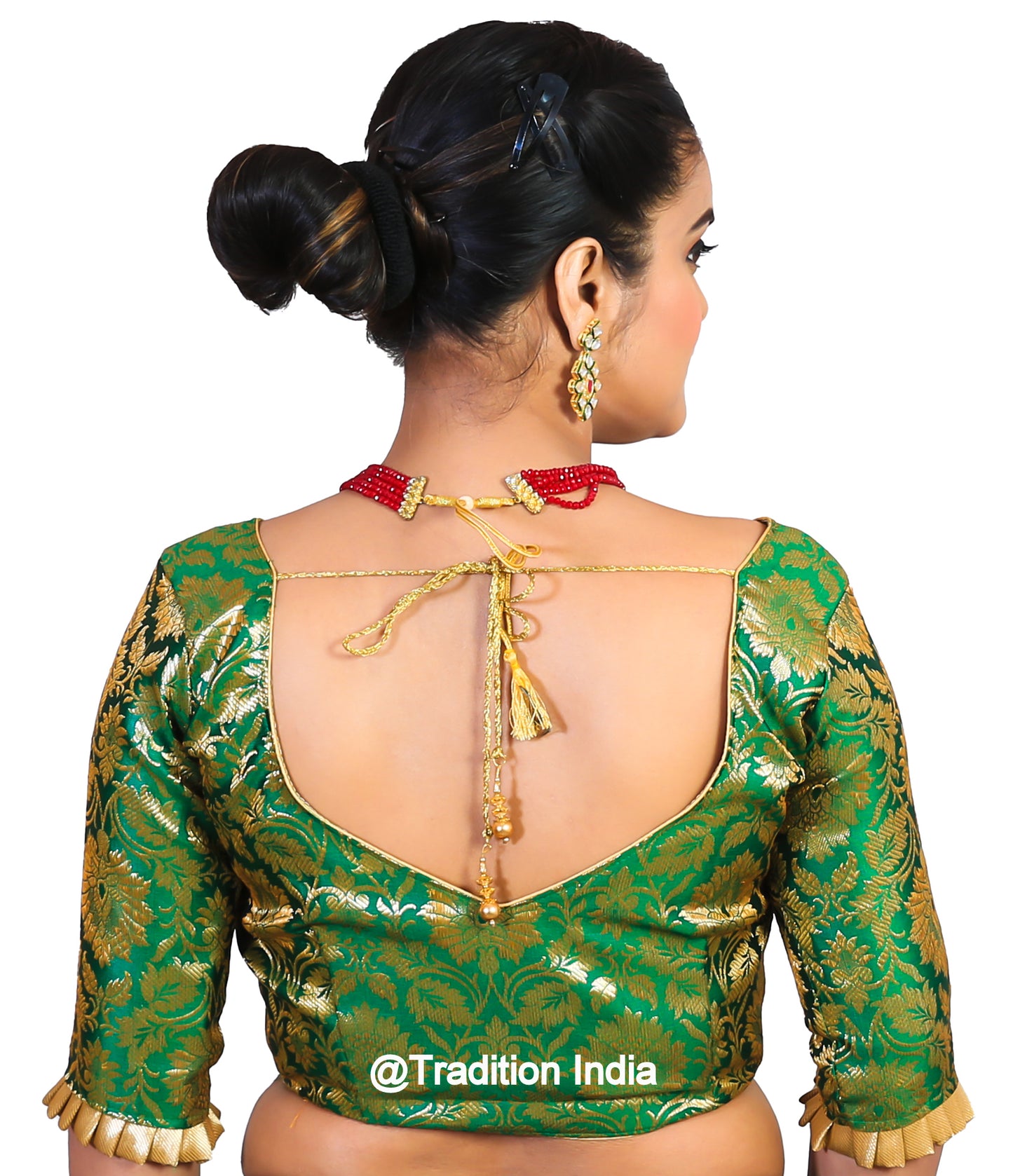 Ready To Wear Green Saree Blouse, Banarasi Silk Saree Blouse, Readymade Saree Blouse, Readymade Sari Blouse, Saree Blouse Traditional Indian Saree Blouse, Indian Blouse