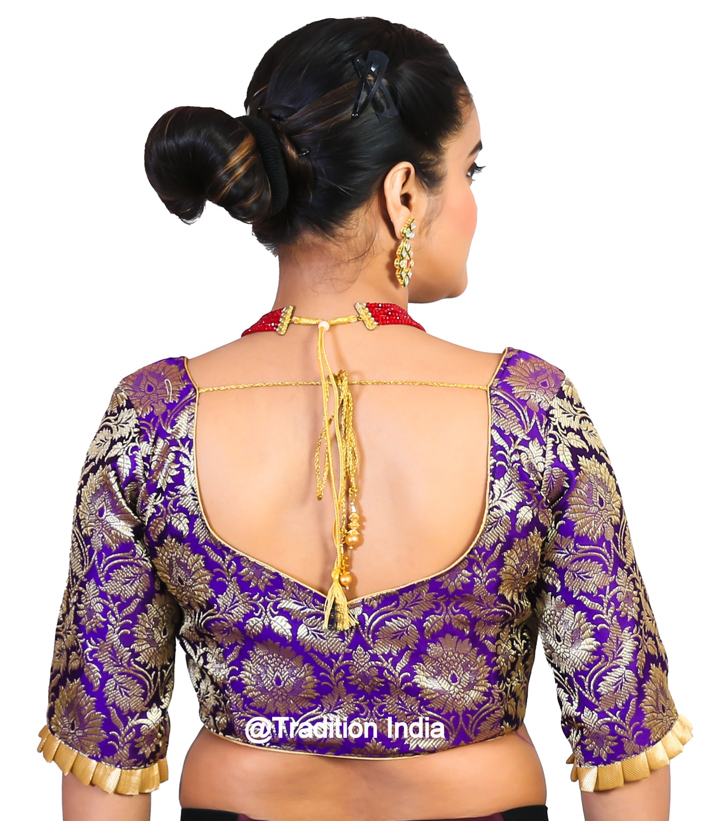 Purple Saree Blouse, Banarasi Silk Saree Blouse, Readymade Saree Blouse, Readymade Sari Blouse, Saree Blouse Traditional Indian Saree Blouse, Indian Blouse