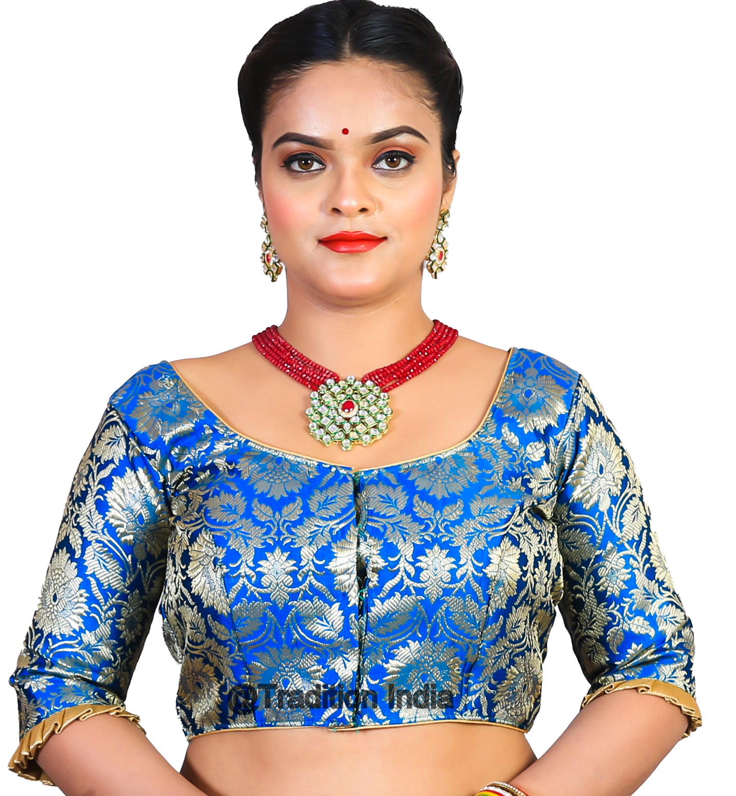 Ready To Wear Turquoise Saree Blouse, Banarasi Silk Saree Blouse, Readymade Saree Blouse, Readymade Sari Blouse, Saree Blouse Traditional Indian Saree Blouse, Indian Blouse