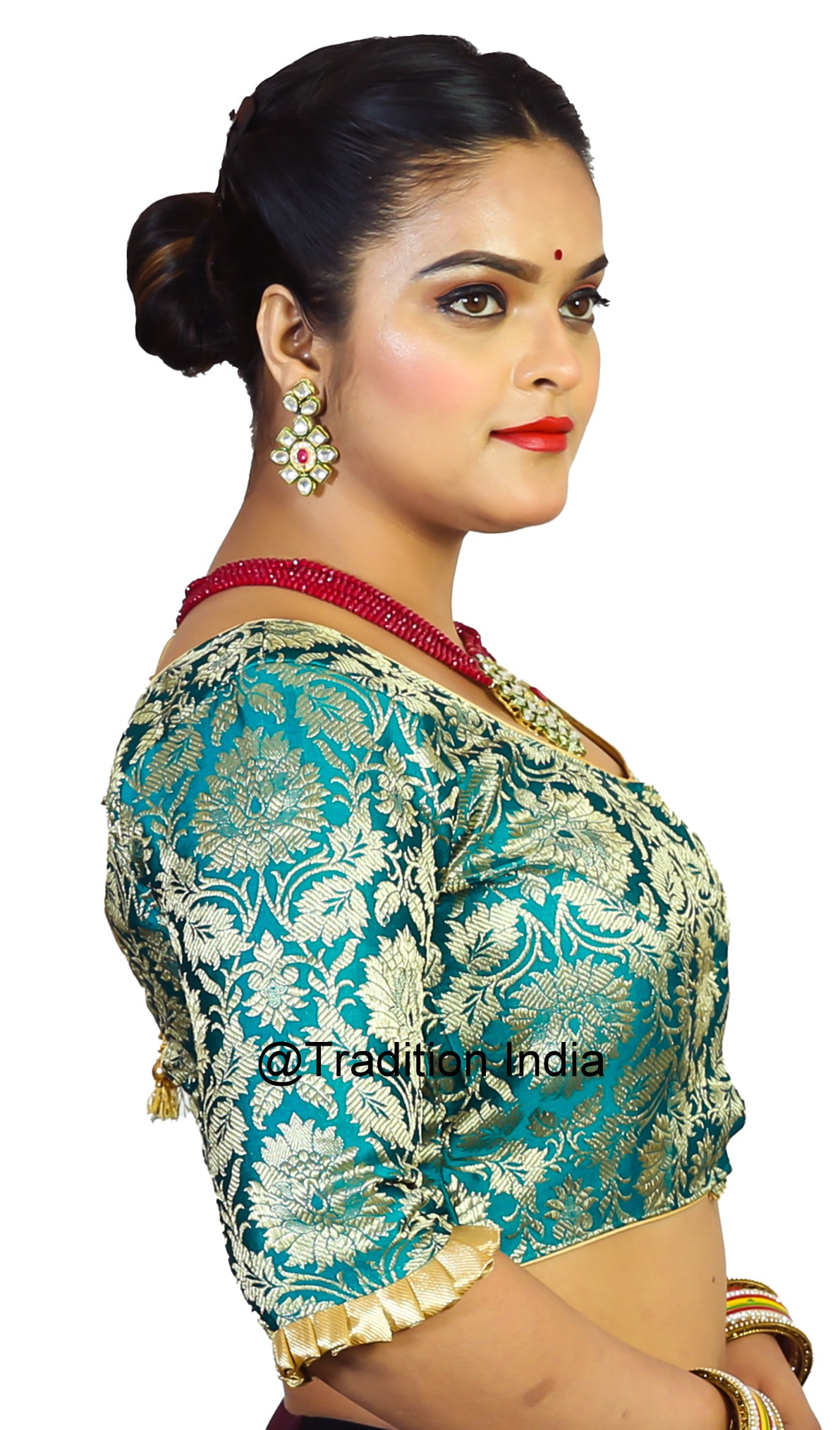 Ready To Wear Teal Green Saree Blouse, Banarasi Silk Saree Blouse, Readymade Saree Blouse, Readymade Sari Blouse, Saree Blouse Traditional Indian Saree Blouse, Indian Blouse