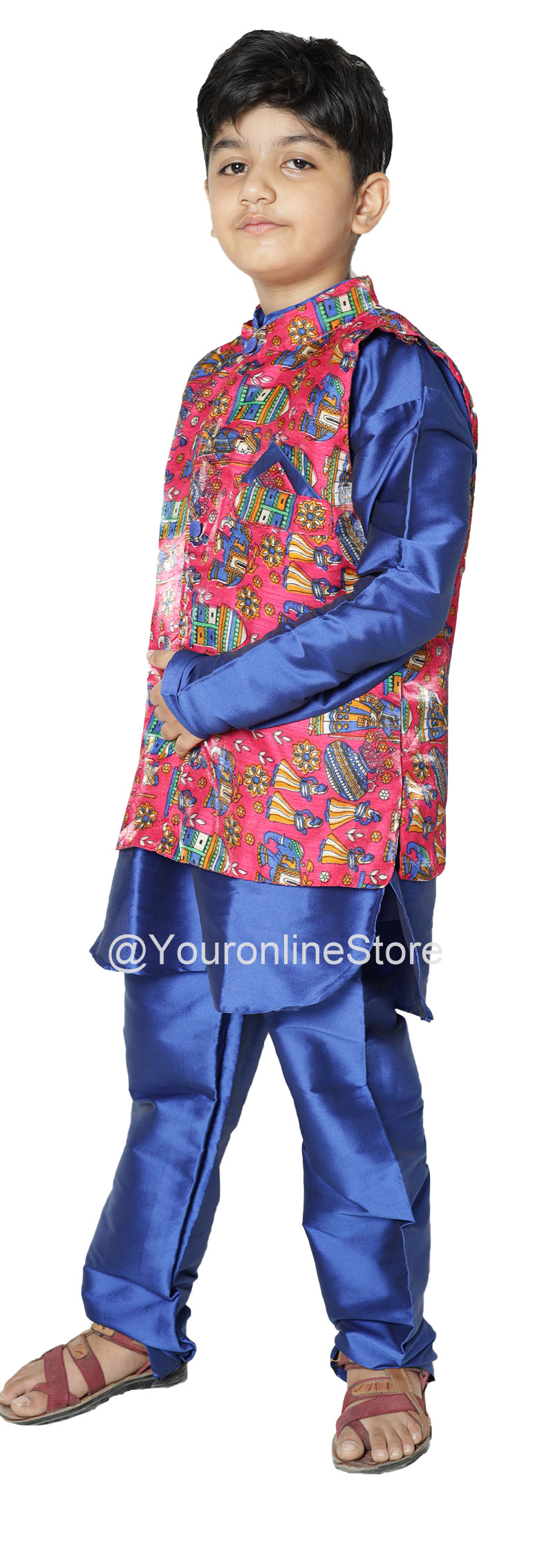 Readymade Chanderi Silk Dhoti Kurta, Kurta Pajama, Ready To Wear Traditional Kids, Rakhi Dresses For Boys