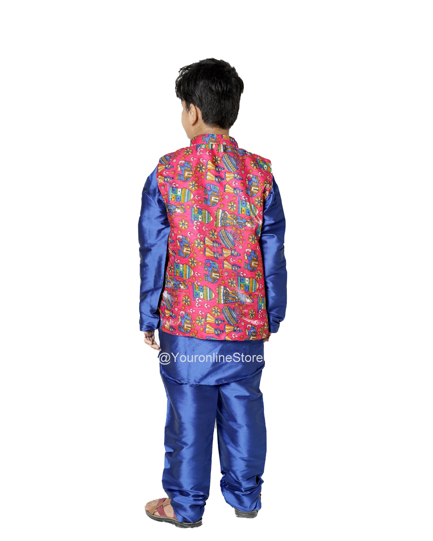 Readymade Chanderi Silk Dhoti Kurta, Kurta Pajama, Ready To Wear Traditional Kids, Rakhi Dresses For Boys