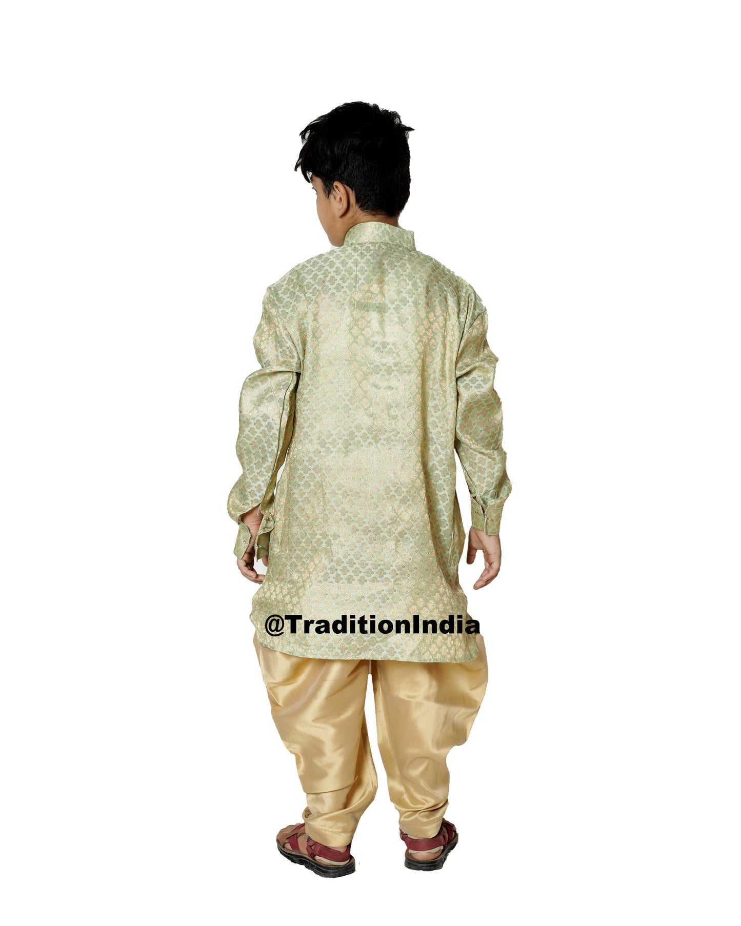 Readymade Chanderi Silk Dhoti Kurta, Ready To Wear Traditional Kids Kurta Pajama, Rakhi Dresses For Boys