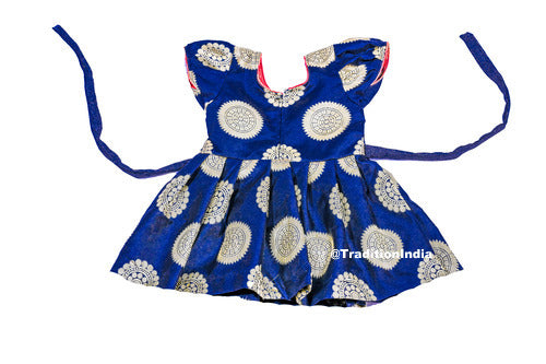 Ready To Wear Navy Blue Frock, Baby Frock Kids Festive Wear, Ethnic Frock, New Born Baby Girls Frock, Readymade Frock,