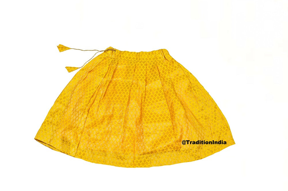 Baby Girls Yellow Lehenga Choli Set , Indian Kids Dresses, Designer Lehenga Blouse, Girls Lehenga Choli, Kids Outfits, Baby Girls Lehenga