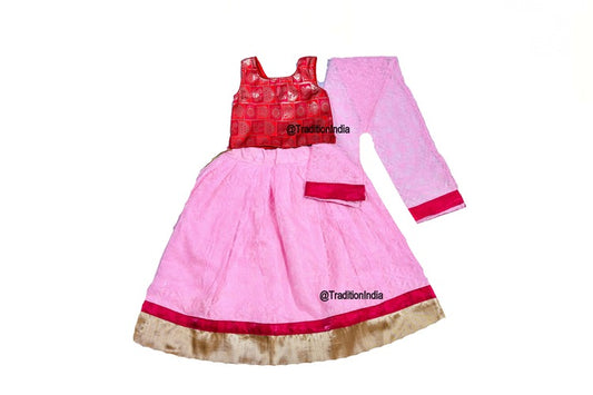 Girls Lehenga Choli Set, Indian Kids Dresses, Designer Lehenga Blouse, Girls Lehenga Choli, Kids Outfits, Baby Girls Lehenga