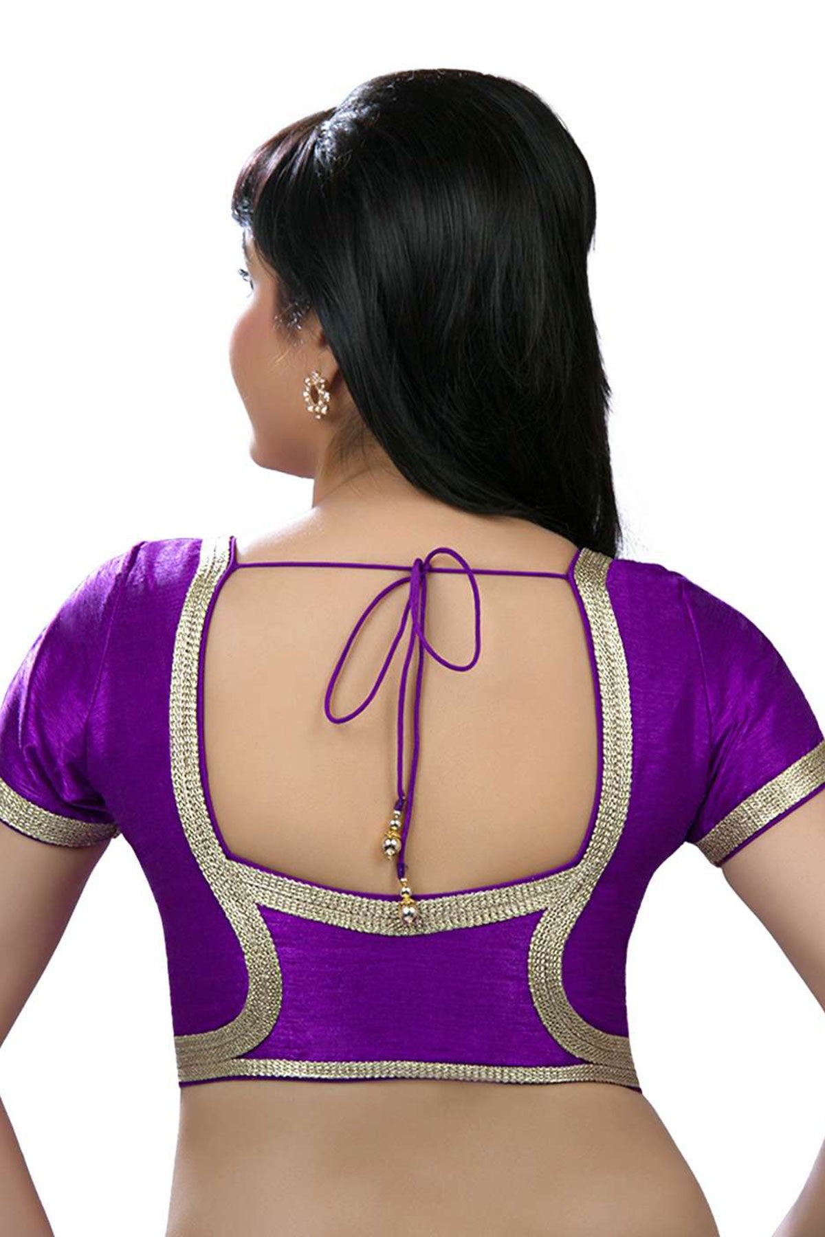 Designer Purple Saree Blouse, Dupion Silk Short Sleeves Saree Blouse, Indian Saree Blouse, Ready To Wear Blouse, Indian Saree Blouse, Sari Blouse, Traditional Blouse