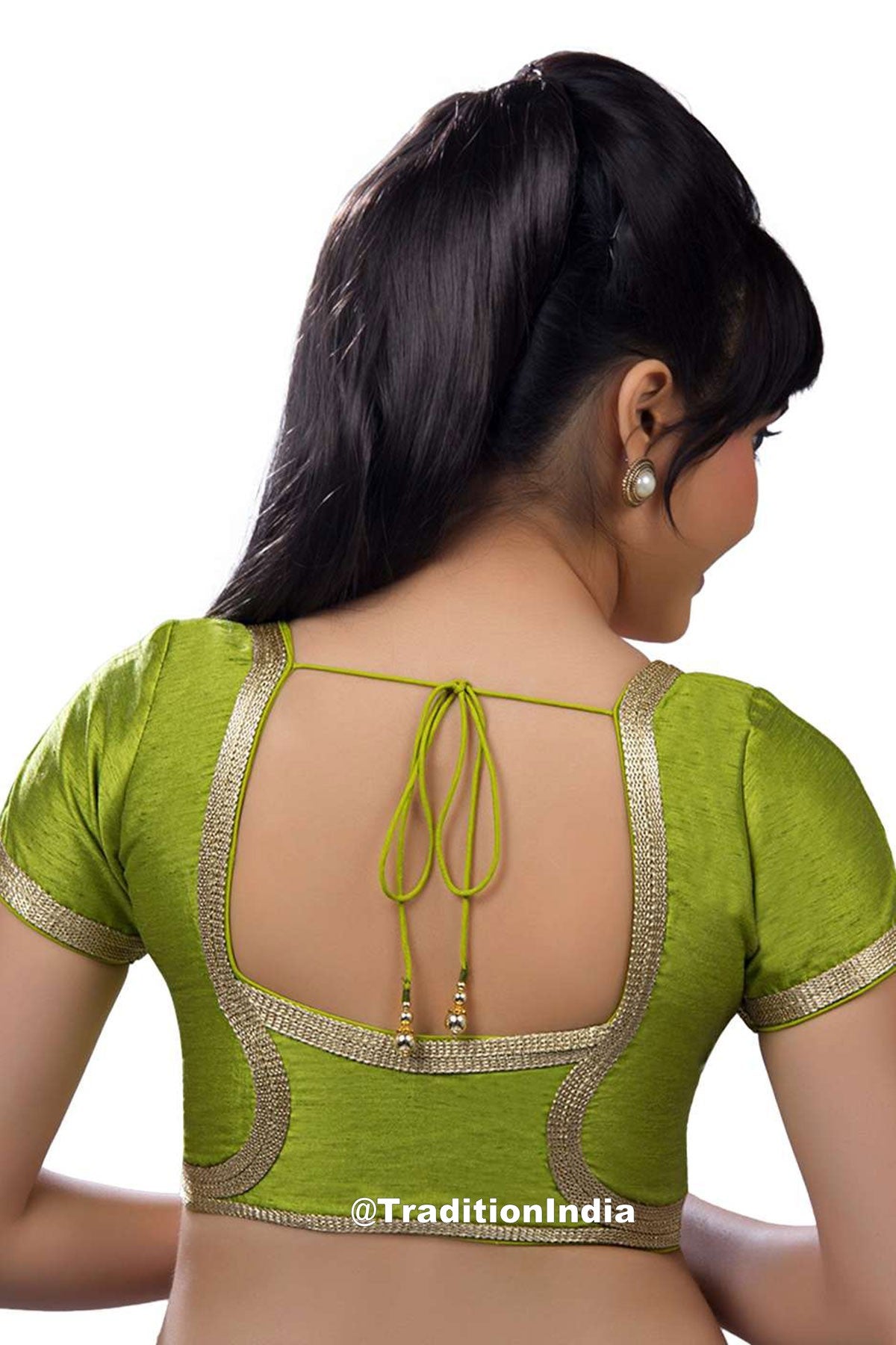 Olive Green Saree Blouse, Short Sleeves Saree Blouse, Designer Saree Blouse, Indian Saree Blouse, Ready To Wear Blouse, Indian Saree Blouse, Sari Blouse, Traditional Blouse