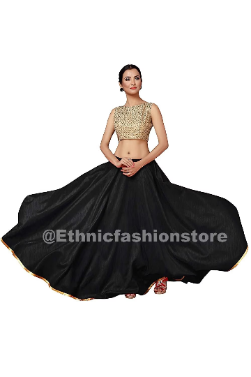 Black Full Flare Skirt, Bollywood Skirt, Dance Skirts, Bollywood skirt, Long Skirts,Indian Short Skirts, Belly Dance Skirts, Indian skirts