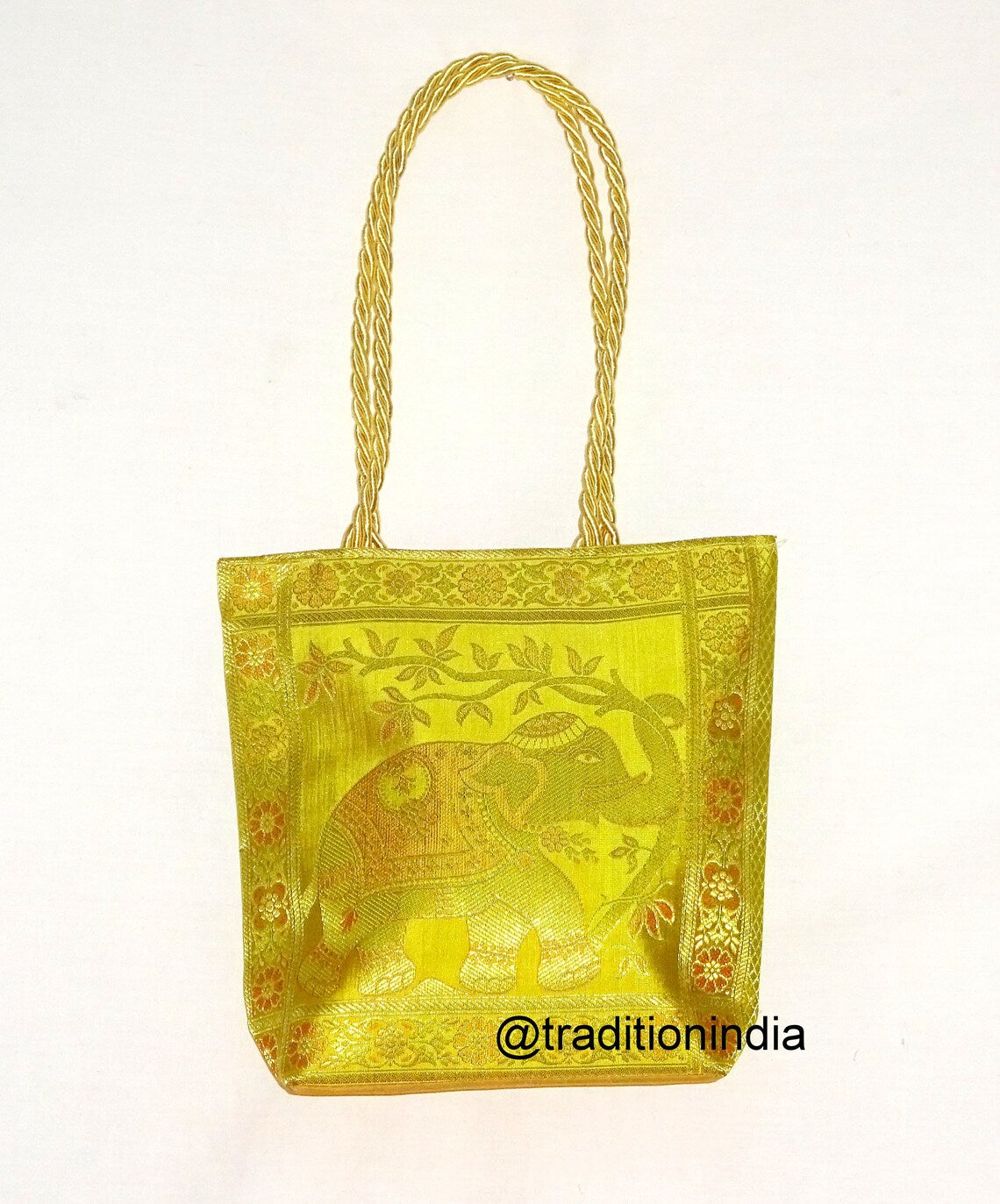 Indian Handmade Purse, Women's Banarasi Silk Bag , Girl's Shoulder Bag, Banarasi Brocade Bag, Return Gift Item, Wedding Bag, Shagun Bag