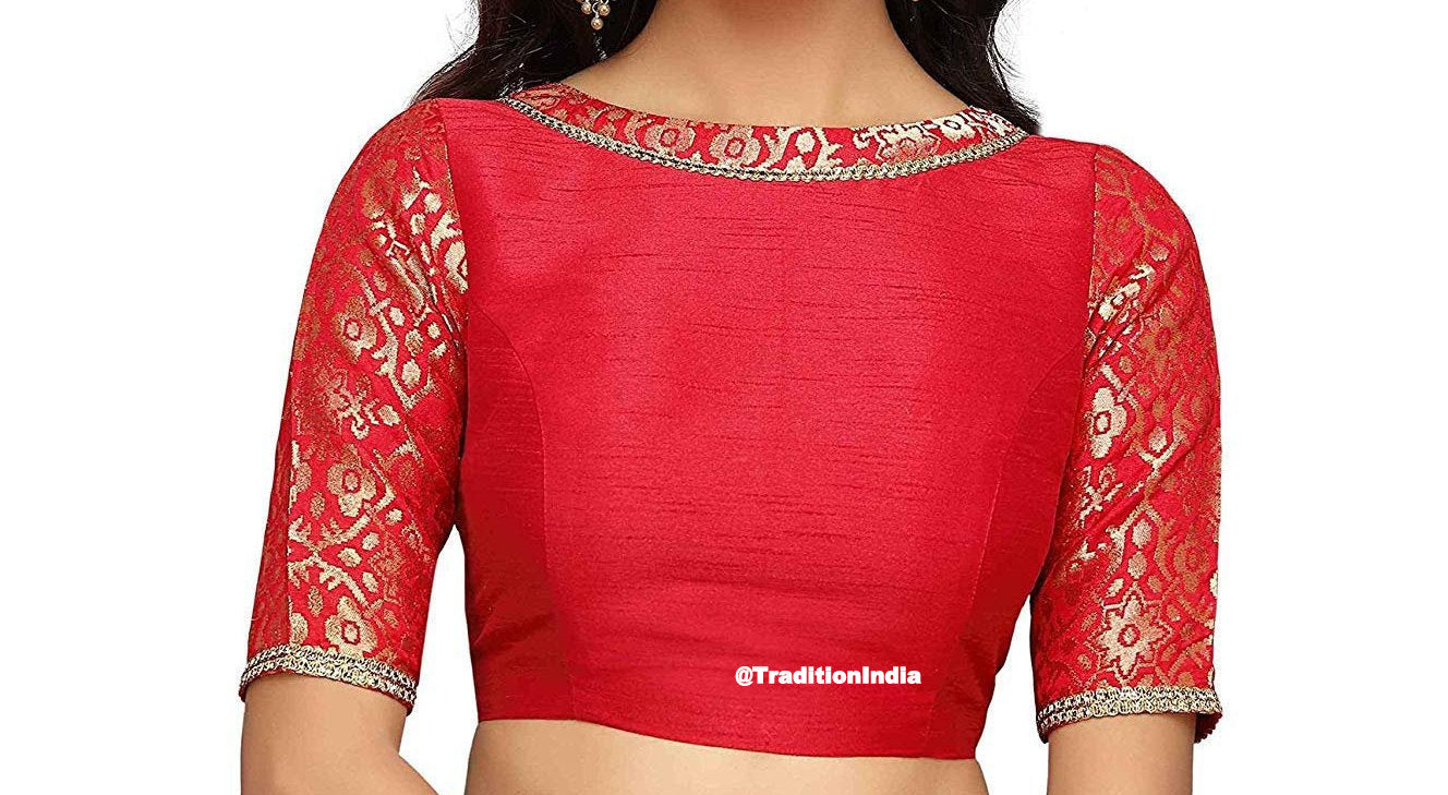 Indian Red Saree Blouse, Designer Saree Blouse, Ready To Wear Blouse, Indian Saree Blouse, Readymade Sari Blouse, Saree Blouse