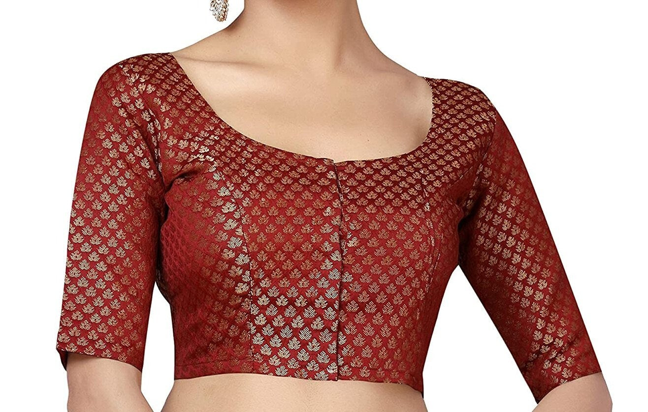 Maroon Saree Blouse Readymade Saree Blouse, Indian Saree Blouse, Readymade Sari Blouse, Saree Blouse Traditional Indian Saree Blouse, Ready To Wear Blouse, Indian Blouse