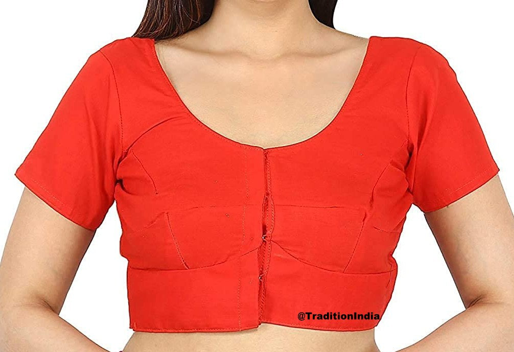 Red Cotton Saree Blouse, Rubia Cotton Saree Blouse, Readymade Saree Blouse, Designer Sari Blouse, Saree Blouse Traditional Indian Saree Blouse, Indian Blouse