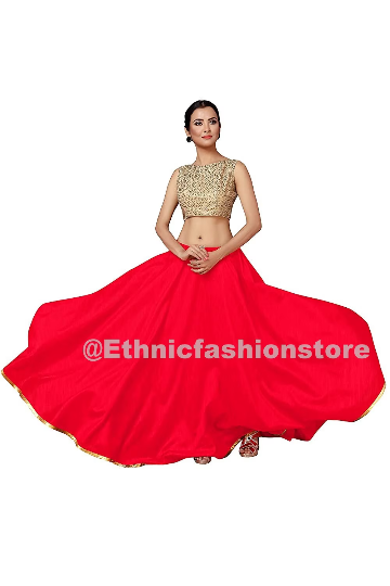 Red Full Flare Skirt, Bollywood Skirt, Dance Skirts, Bollywood skirt, Long Skirts,Indian Short Skirts, Belly Dance Skirts, Indian skirts
