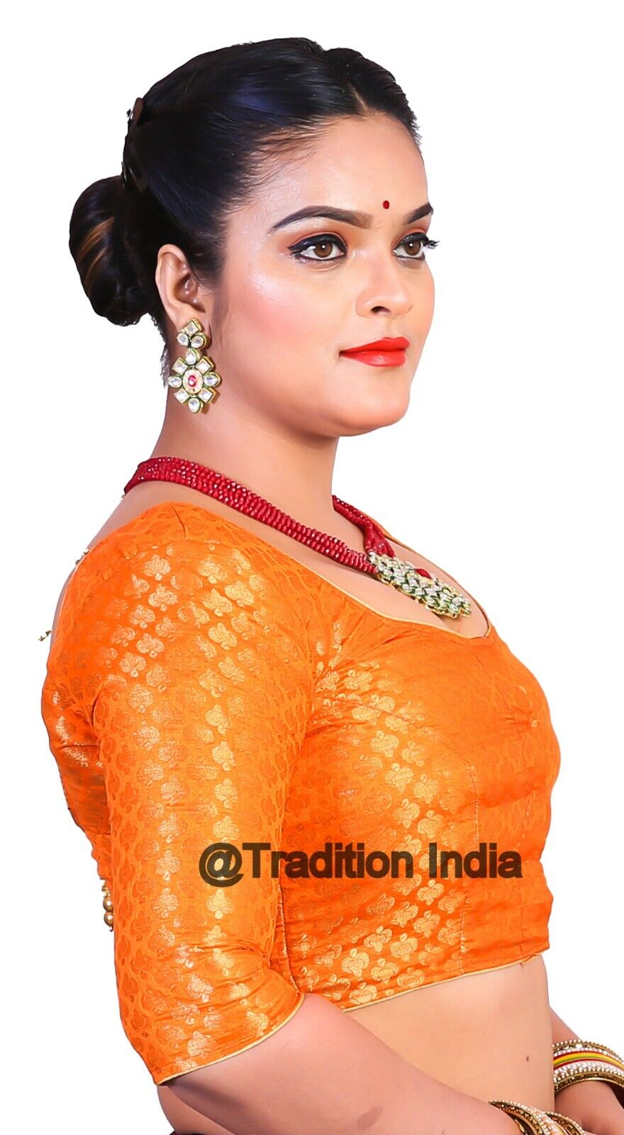 Readymade Saree Blouse, Indian Saree Blouse, Readymade Orange Sari Blouse, Saree Blouse Traditional Indian Saree Blouse, Ready To Wear Blouse, Indian Blouse